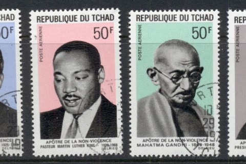 Chad 1969 Non Violence, Kennedy, Gandhi, King
