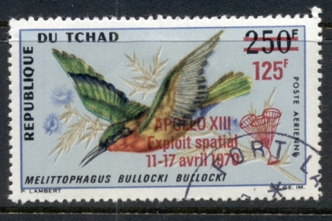 Chad 1970 Birds Opt Apollo XIII 125f