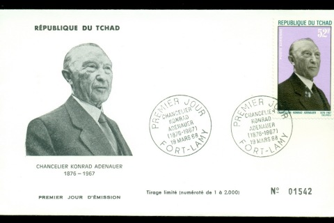 Chad 1968 Konrad Adenauer FDC