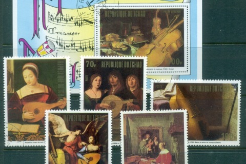 Chad 1973 Xmas Paintings + MS