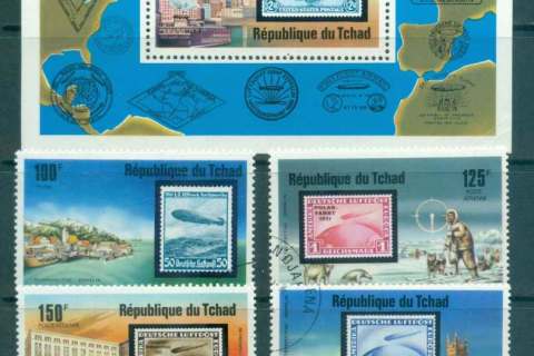 Chad 1977 75th Anniv. Zeppelin + MS