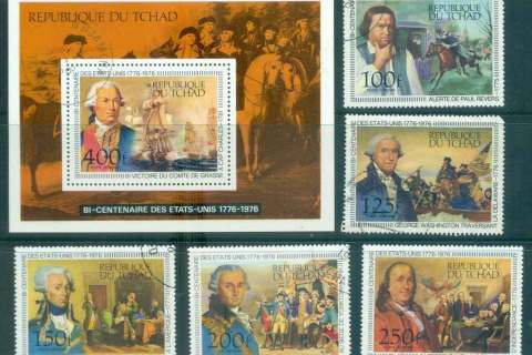 Chad 1976 USA Bi-Centennial + MS