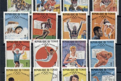 Chad-1968-Summer-Olympics-Mexico-City-Olympic-Winners-MUH