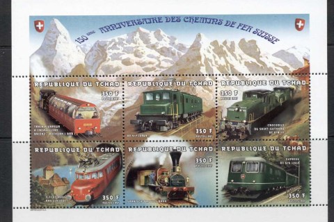 Chad-1997-Swiss-Trains-MS-2
