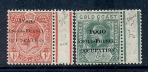 Togo-1915-16-Opts-on-Gold-Coast-KGV-MUH