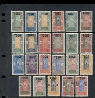 Togo-1921-25-Pictorials-Opt-on-Dahomey-15c-corner-fault-MLH