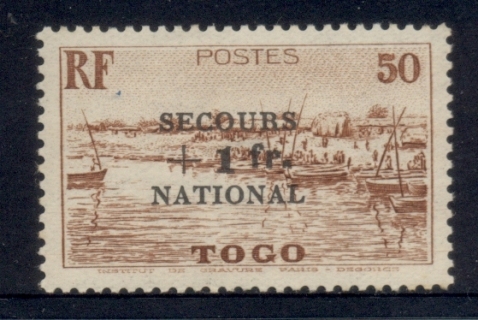 Togo-1941-Secours-National-Opt-50c-1f-MLH