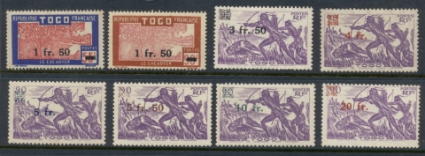 Togo-1943-44-Surcharges-MLH