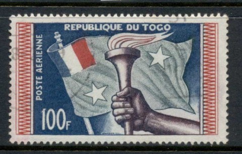 Togo-1959-Airmail-Flag-Torch-100f-FU