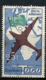 Togo-1959-Airmail-Flag-Torch-25f-FU