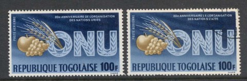 Togo-1965-ONU-UN-25th-Anniversary-100f-Airmail-MUH-FU