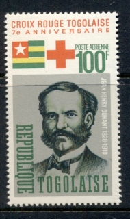 Togo-1966-Red-Cross-Henri-Dunant-Airmail-MUH