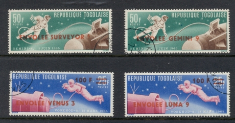 Togo-1966-US-USSR-Space-Achievements-Opts-CTO