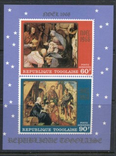 Togo-1969-Xmas-Paintings-MS-MUH