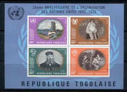 Togo-1970-UN-25th-Anniversary-Paintings-MS-MUH