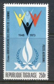 Togo-1973-Declaration-of-Human-Rights-Airmail-MUH