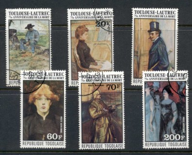 Togo-1976-Paintings-by-Toulouse-Lautrec-CTO