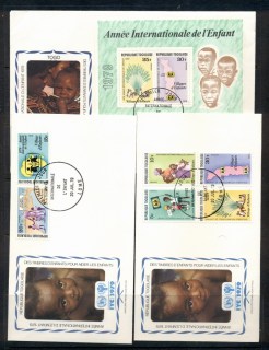 Togo-1979-IYC-International-year-of-the-Child-MS-3x-FDC