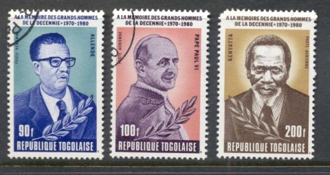 Togo-1980-Famous-Men-Airmail-CTO