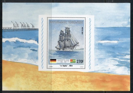 Togo-1984-Sailing-Ship-La-Sophie-MS-MLH