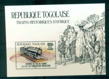 Togo-1984-Trains-Ghana-rail-MS-MUH-lot51985