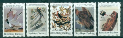 Togo-1985-Audubon-Birds-MUH