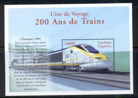 Togo-2000-200-Years-of-Trains-Eurostar-MS-MUH