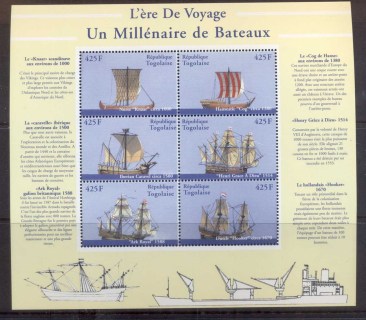 Togo-2000-Ships-Sheetlet-MUH