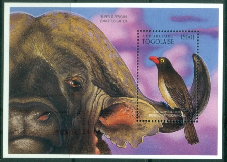 Togo-1996-Endangered-Animals-Bird-MS-MUH