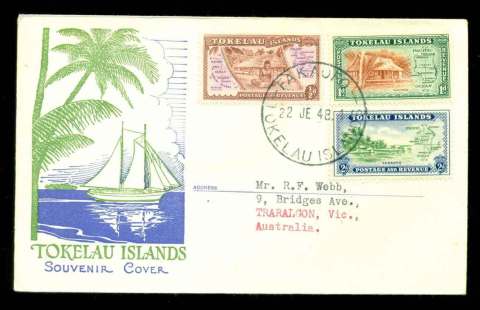 Tokelau-Is-1948-First-Issue-FDC-lot51707