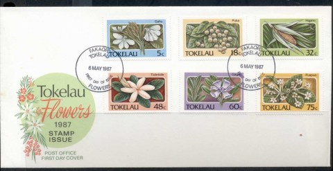 Tokelau-Is-1987-Flowers-FDC