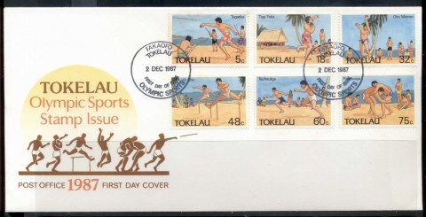 Tokelau-Is-1987-Olympic-Sports-FDC