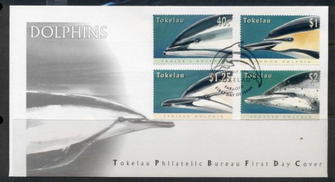 Tokelau-Is-1996-Marine-Life-Dolphins-FDC