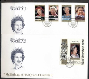 Tokelau-Is-1996-QEII-70th-Birthday-2x-FDC