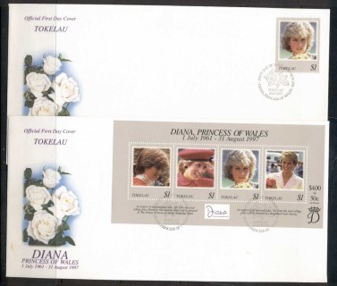 Tokelau-Is-1998-Princess-Diana-in-Memoriam-2x-FDC