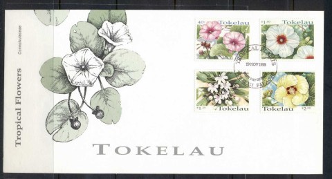 Tokelau-Is-1998-Tropical-Flowers-FDc