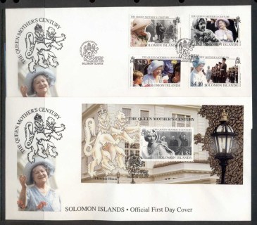 Tokelau-Is-1999-Queen mother-Anniversary-2x-FDC