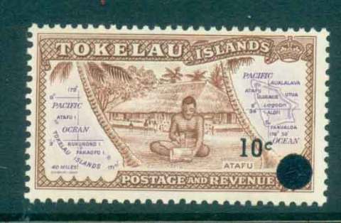 Tokelau-Is-1967-10c-on-1-2d-Surch-on-Pictorials-MLH-lot43410