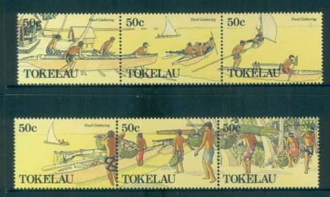 Tokelau-Is-1988-gathering-Food-2x-Str-3-MUH-lot52099