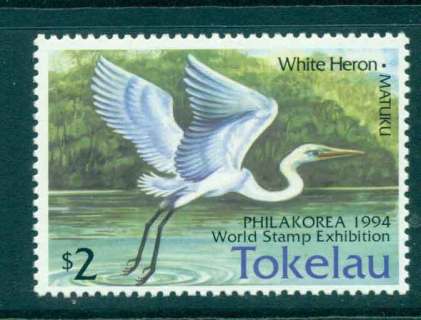 Tokelau-Is-1994-Birds-White-Heron-PHILAKOREA-MUH-lot43465