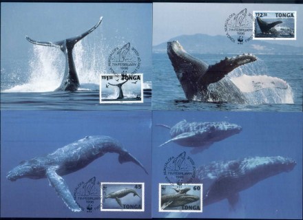 Tonga-1996 WWF Humpback Whale Maxicards