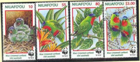 Tonga-Niuafo'ou-1998 WWF Blue Crowned Lorikeet