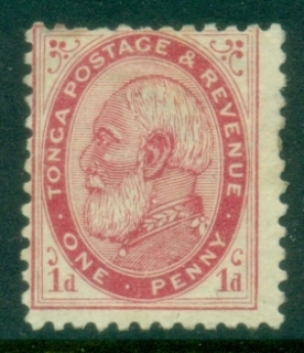 Tonga-1886-92-King-George-I-1d-carmine-rose-MNG