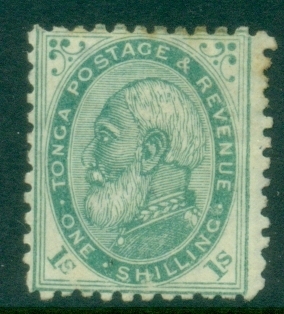 Tonga-1886-92-King-George-I-1sh-blue-green-tones-MNG