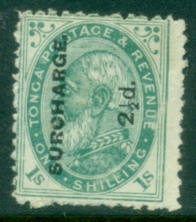 Tonga-1894-King-George-I-2.5d-black-surcharge-on-sh-blue-green-MNG