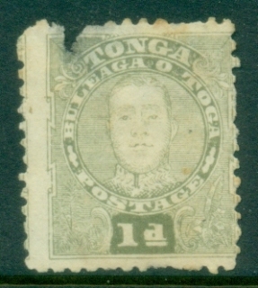 Tonga-1895-King-George-II-1d-grey-green-fault