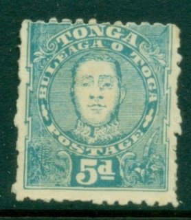 Tonga-1895-King-George-II-5d-bright-blue-perf-12x11-MNG