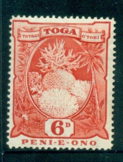 Tonga-1897-34-6d-Coral-Formations-MLH-Lot55428