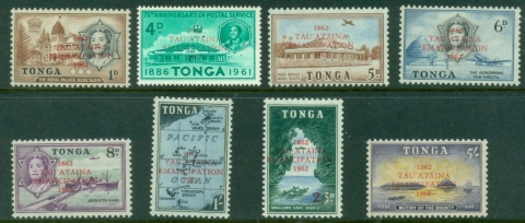 Tonga-1962-Centenary-of-Emancipation-overprints-MLH