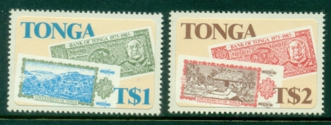 Tonga-1983-Bank-of-Tonga-10th-Anniversary-die-cut-MLH